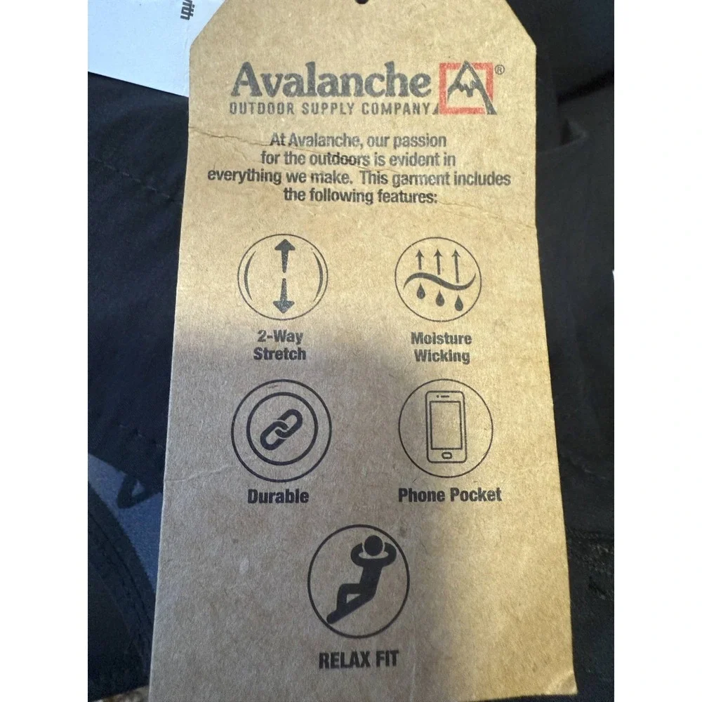 AVALANCHE Traveler Pant‎ - Men's 2-Way Stretch Black Pants - Large - NEW  NWT